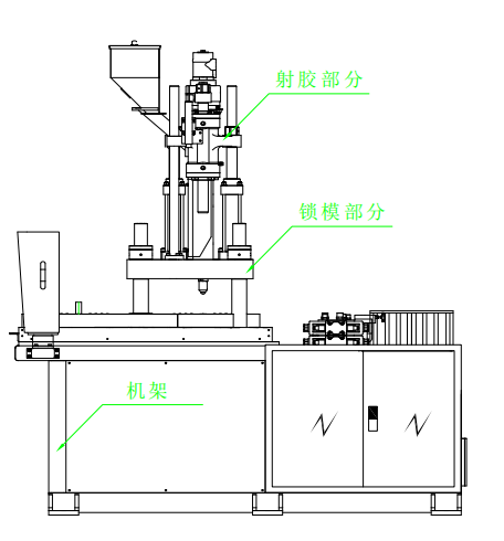 臺富機械立式注塑機移模部分1 臺富機械立式注塑機移模部分1